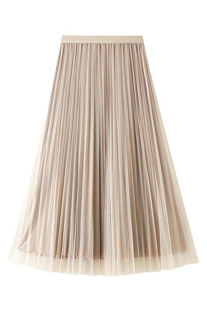 Reversible Two-way Pleated Midi Skirt