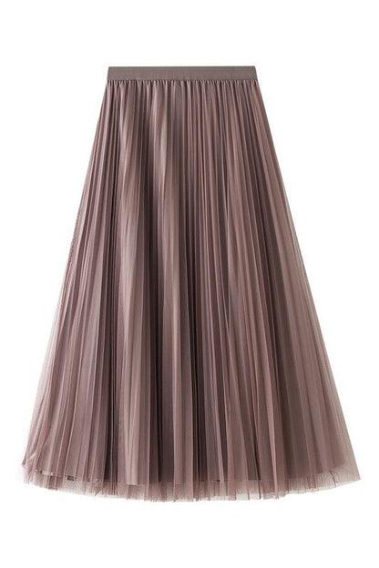 Reversible Two-way Pleated Midi Skirt