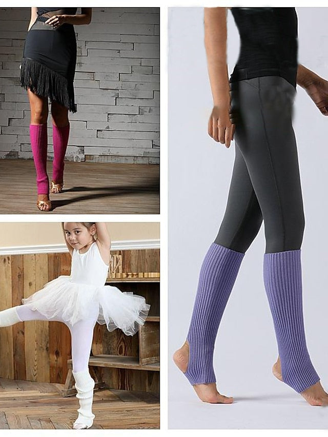 Kid's Leg Warmers Boot Cuffs Home Daily Solid Color Acrylic Fibers Basic Classic Warm 1 Pair for Women