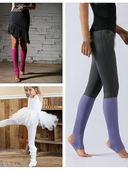 Kid's Leg Warmers Boot Cuffs Home Daily Solid Color Acrylic Fibers Basic Classic Warm 1 Pair for Women