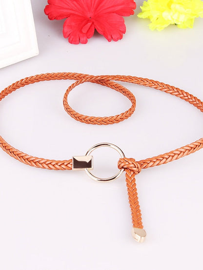 Belt PU Green White Black Gray Pink Skinny Belt Outdoor Dailywear Daily Holiday Pure Color / Spring / Summer / Fall / Winter / Coffee for Women