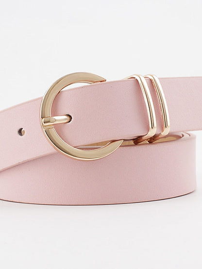 Unisex PU Buckle Belt PU Leather Prong Buckle D-ring Casual Classic Party Daily Black Pink Brown Beige for Women