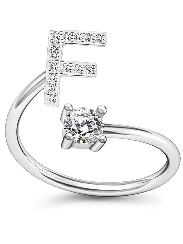 1PC Band Ring For Men's Crystal White Alloy Classic for Women