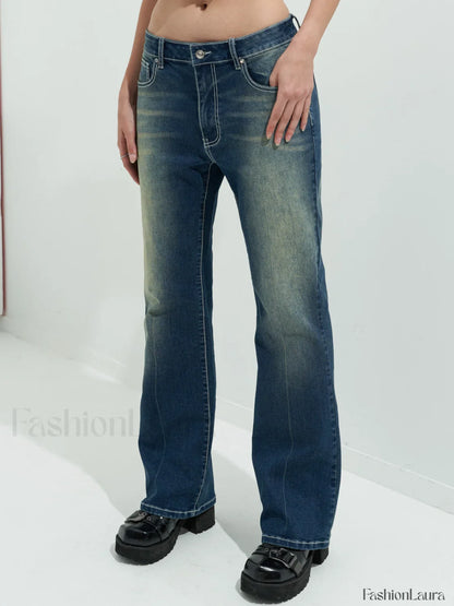Rhinestone Chrome Hearts Flare Leg Jeans