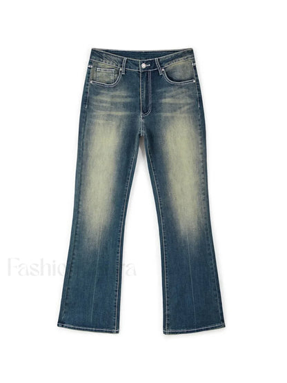 Rhinestone Chrome Hearts Flare Leg Jeans