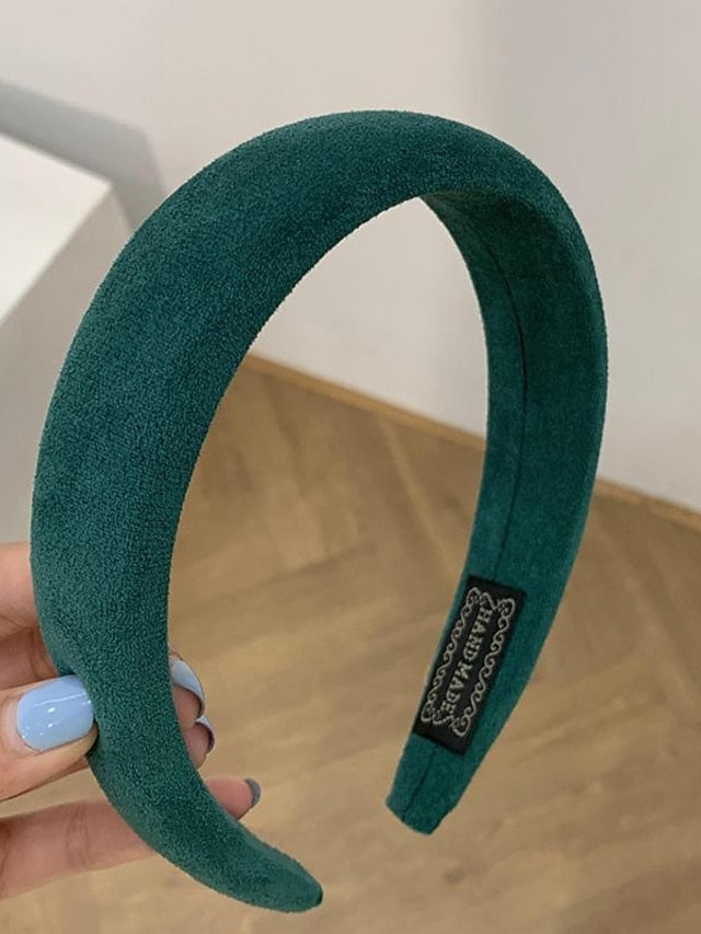 1PC Girls' Headbands Headband For Daily Classic Fabric 3# Rose Red 2#Beige 12# purple for Women