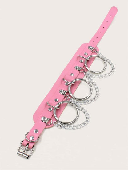 Ring & Chain Decor Choker for Women