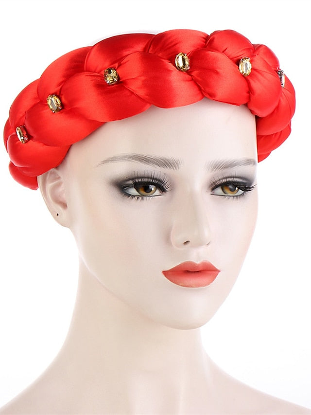 Latest Exaggerated Big Satin Twist Braid Headband African Accessories Women Fashion Turbans Ladies Head Wraps for Women