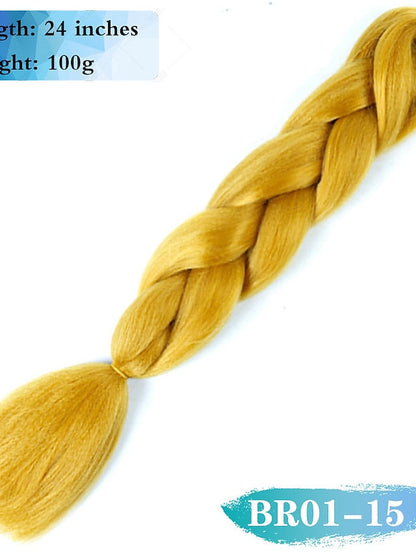 foreign trade wig big braid color gradient color chemical fiber african big braid high temperature silk dirty braid wig braided hair extension for Women