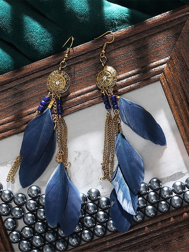 Earrings Archaistic Street Feather Earring for Women