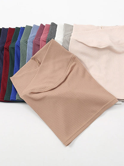 Simple Turban Cap Muslim Hijab Women Head Scarves Islamic Underscarf Bonnet Headscarf Stretch Jersey Cap Solid Color Muslim Turban Hats for Women