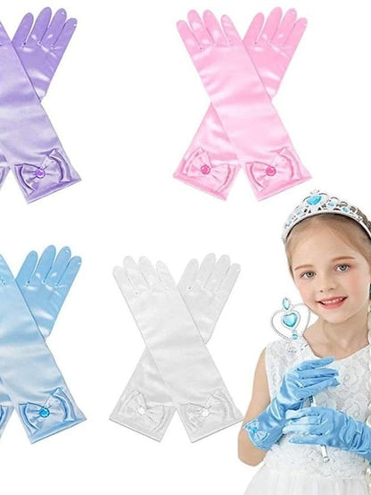 Kid's Gloves Party Evening Gift Daily Satin Faux Silk Vacation Simple Cosplay 1 Pair for Women