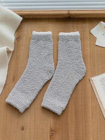 Leg Warmers Boot Cuffs Thick Winter Warm Socks Home Office Daily Solid Color Polyester Spandex Basic Casual Classic Warm Cute 1 Pair for Women