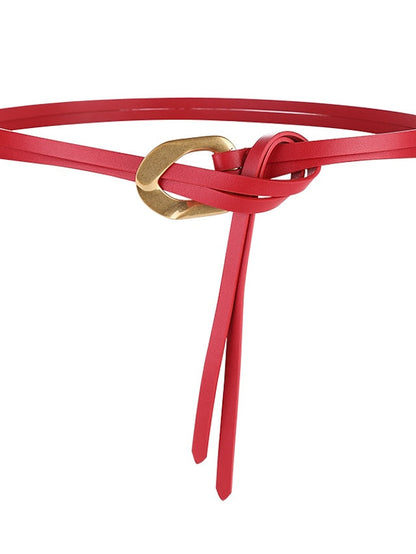 Skinny Belt Party Street Dailywear Daily Coffee Black Belt Pure Color White Fall Winter Spring Summer for Women