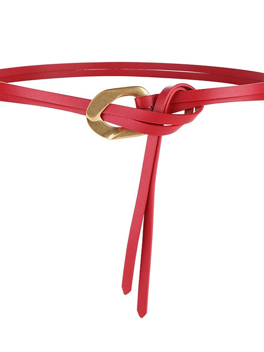 Skinny Belt Party Street Dailywear Daily Coffee Black Belt Pure Color White Fall Winter Spring Summer for Women