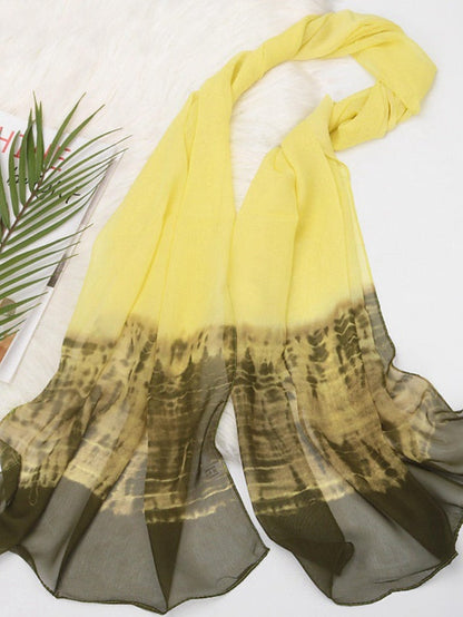 New Fashion Spring Summer Women Gradient Color Beach Scarf Shawls Female Wraps Sunscreen Hijab for Women