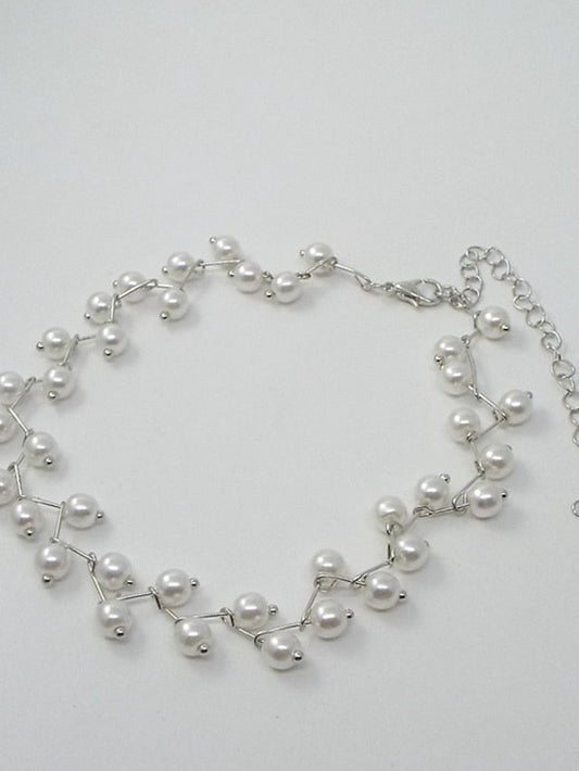 1PC Choker Necklace For Pearl White Wedding Daily Alloy Classic for Women