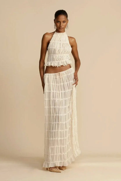 Conjunto plisado sin espalda Rosalie