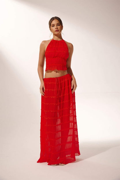 Conjunto plisado sin espalda Rosalie