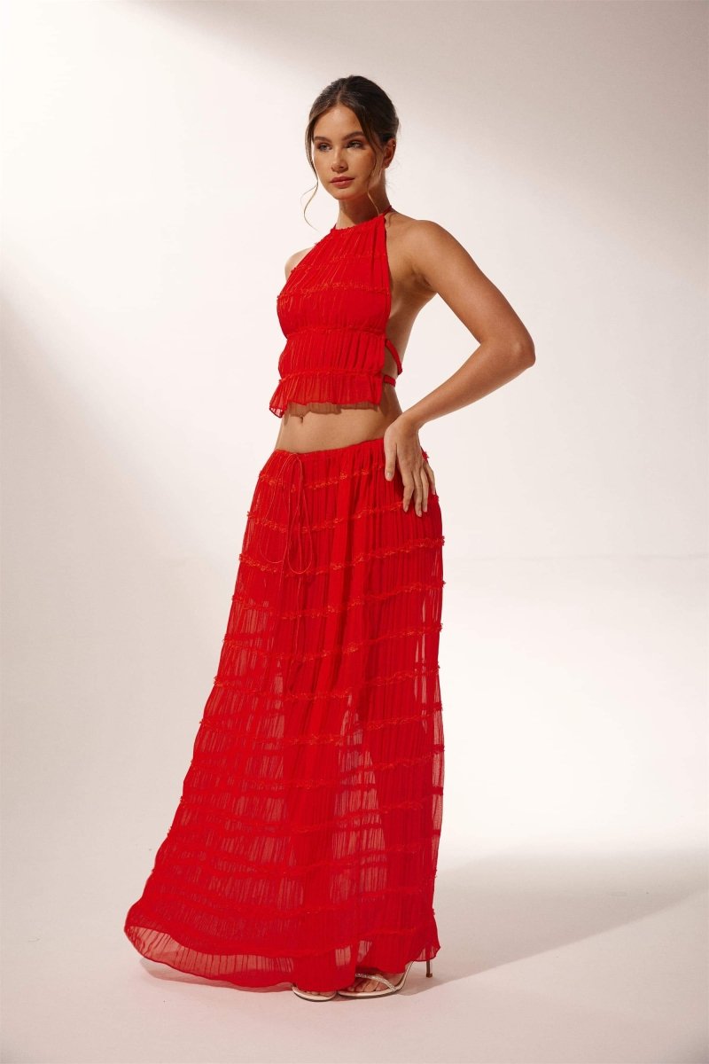 Conjunto plisado sin espalda Rosalie