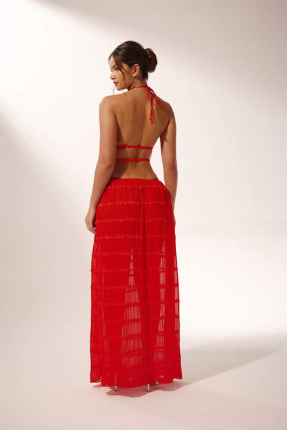 Conjunto plisado sin espalda Rosalie