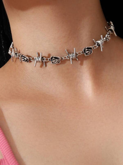 Rose Decor Choker for Women