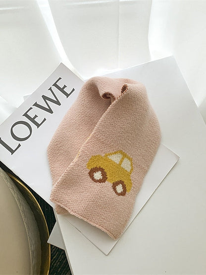 Kids Scarf Autumn Winter Fashion Children's Knitting Baby Bib Soft Knitting Winter Versatile Female Warm Girl Boy fit 2-4 Years Old for Women