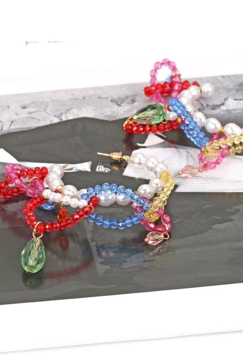 Pendientes de borlas con cuentas Rox