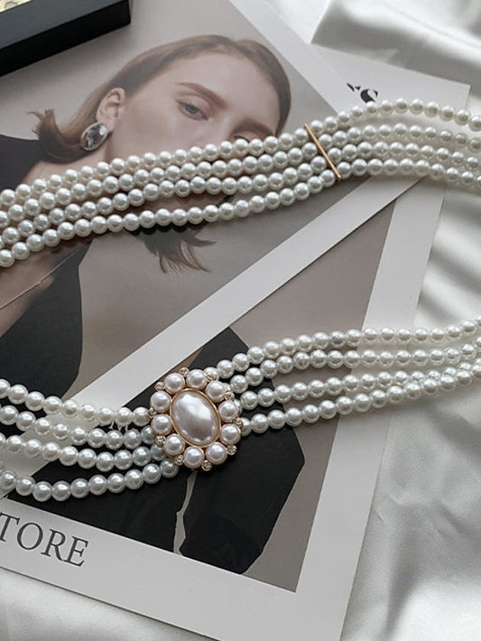 Belt Alloy White Yellow Silver Gold Beige Wide Belt Outdoor Dailywear Daily Holiday Pure Color / Spring / Summer / Fall / Winter for Women