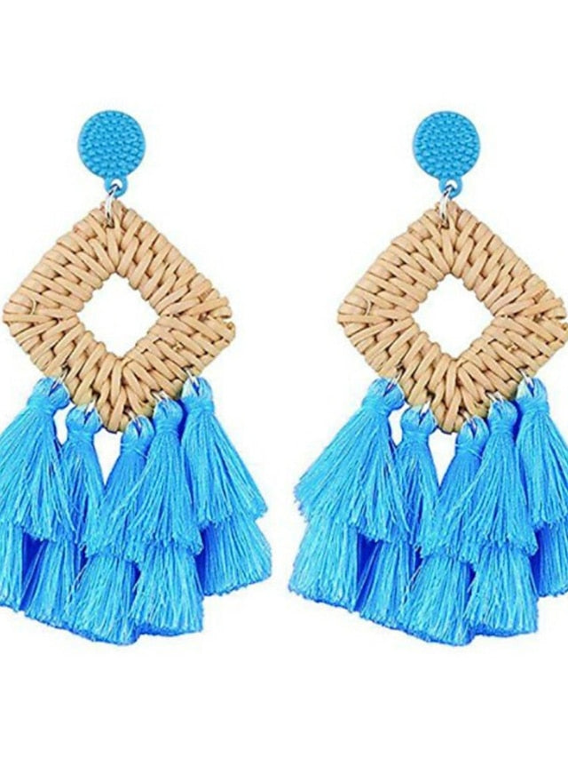 Earrings Ethnic Style Street Pure Color Earring for Women