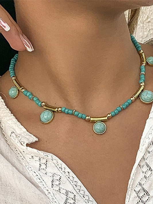 necklace Fashion Street Color Block Necklaces for Women