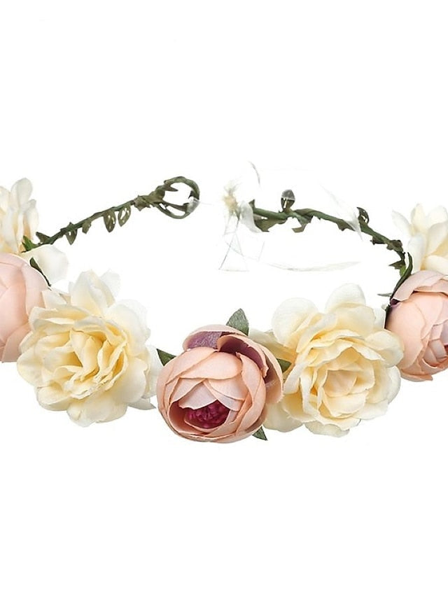 1PC Headbands Headband For Wedding Birthday Fabric 1 White Champagne for Women
