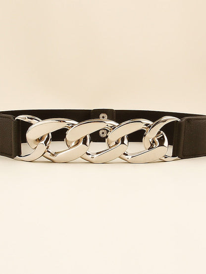 Corset Belt Nylon Metal Chain Steel Buckle Geometric Formal Party Daily Silver Gold for Women