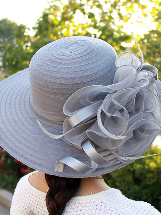 Party Hat Party Street Daily Flower Solid Colored Black White Hat Basic Blue Fall Winter Spring for Women