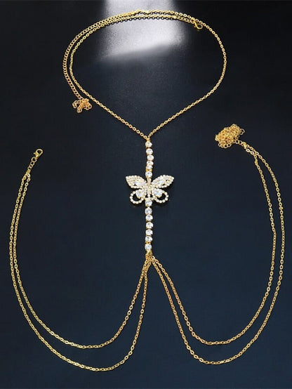 Women's body chain Casual Street Butterfly Headwear