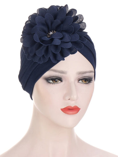 Multi Colors Bandanas Women Stretchy Turban Flower Muslim Hat Headband Wrap Female Hijab Indian Cap Head Wrap for Women for Women