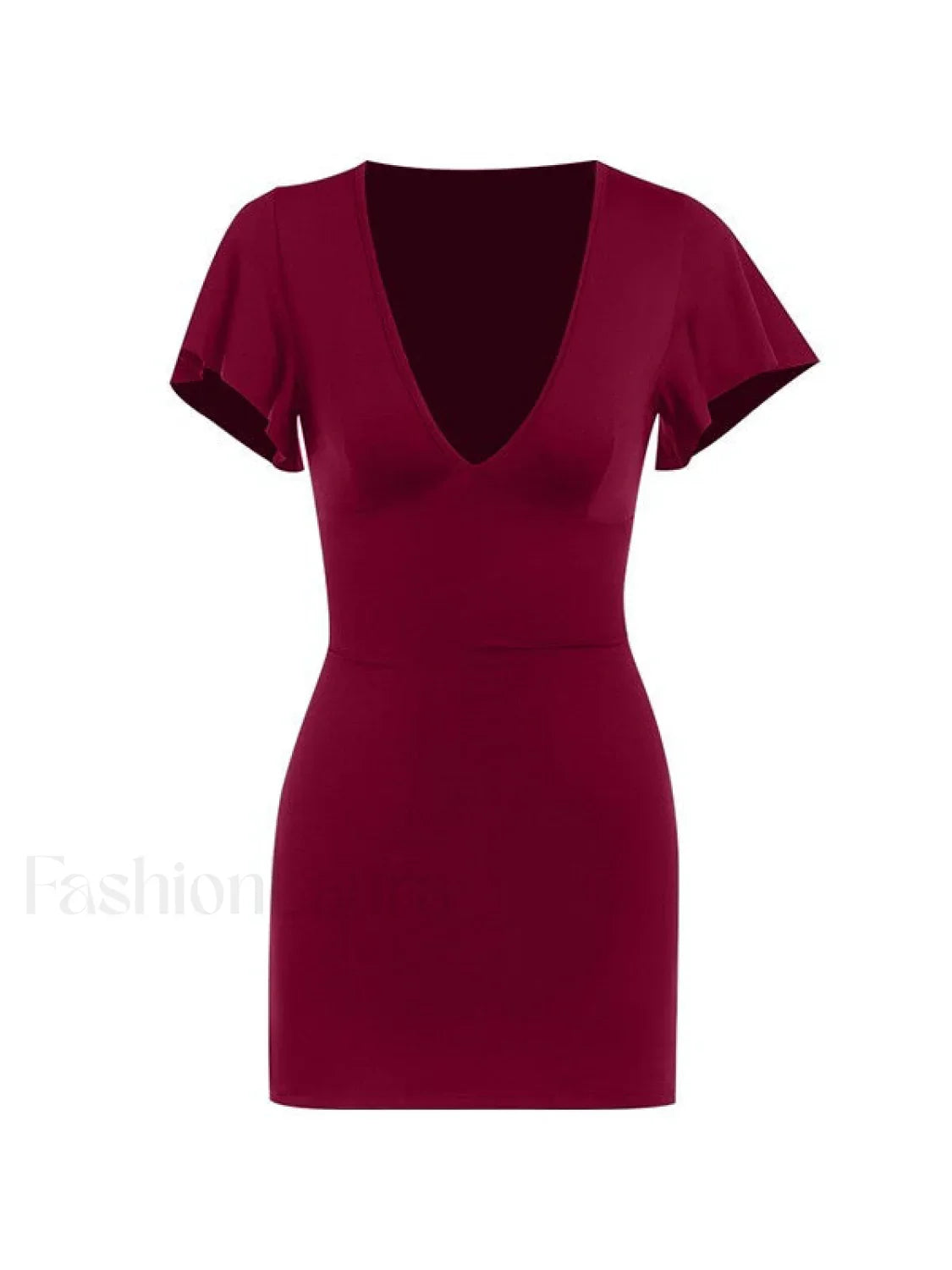 Ruffle Sleeve Bodycon Mini Dress