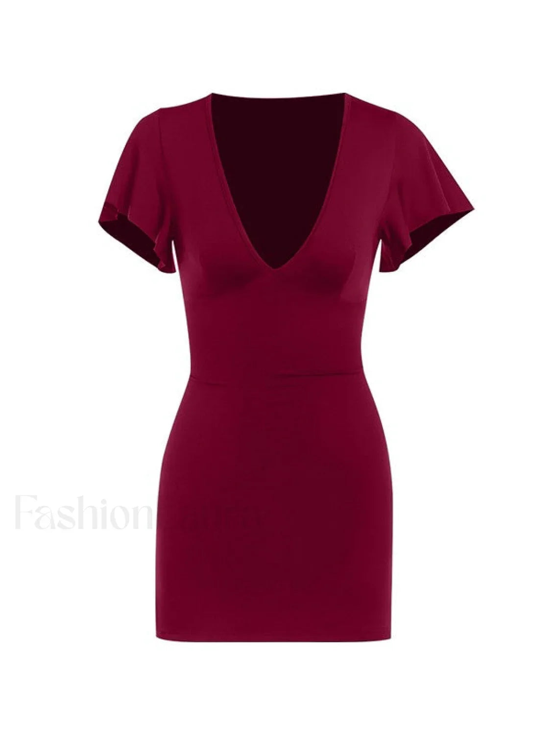 Ruffle Sleeve Bodycon Mini Dress
