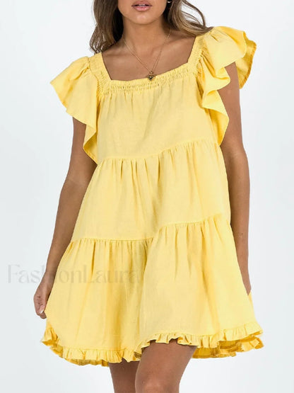 Ruffle Tiered Mini Dress