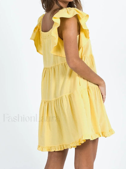 Ruffle Tiered Mini Dress