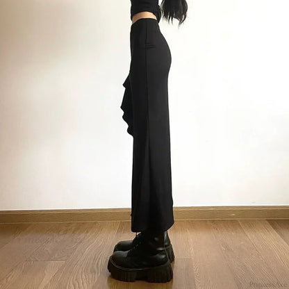 Ruffles Split A-line Party Skirt
