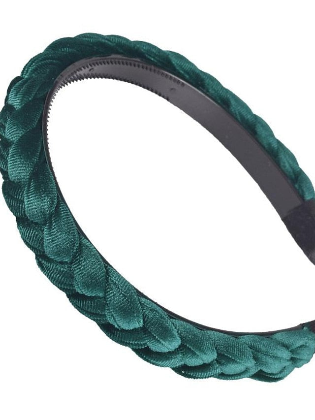 1PC Headbands Headband For Wedding Party Evening Crossover Fabric grey toothed pink toothed wine red toothed for Women