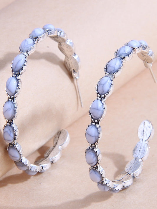 1 Pair Hoop Earrings Earrings For Work Street Daily Resin Alloy Vintage Style Fashion for Women