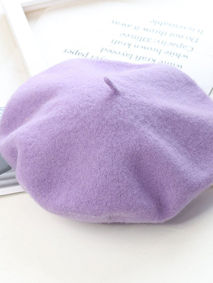 Hat Beret Hat Winter Hats Green Black Purple Outdoor Street Dailywear Knit Pure Color Comfort Warm Breathable for Women