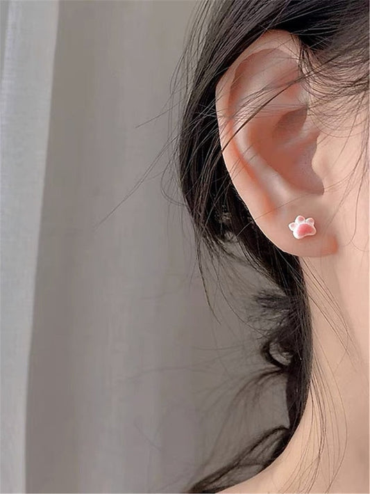 1 Pair Stud Earrings For Birthday Street Gift Alloy Classic Cat for Women