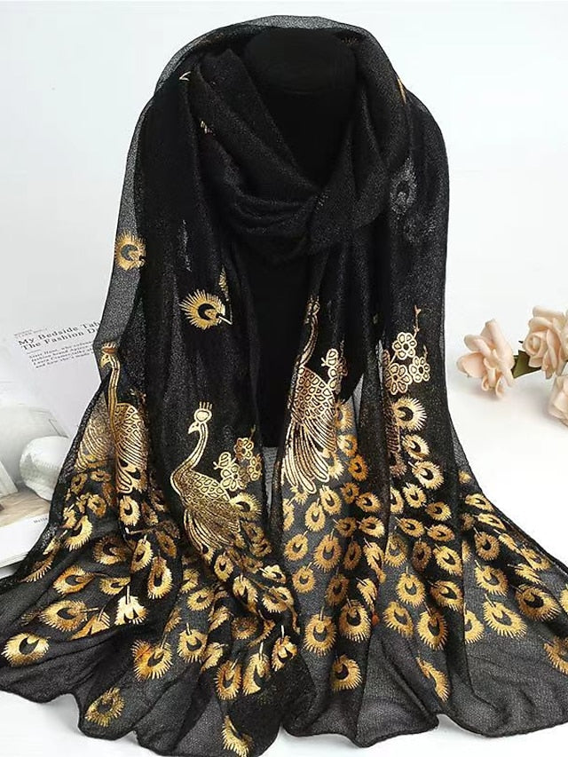 New Peacock Feather Shawls and Wraps for Party Dress Wedding Cape Bride Dress Shawl Women Wrap Shoulder Scarf for Women