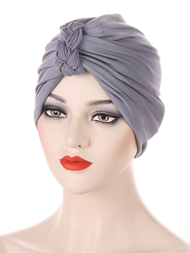 Fashion Inner Hijab Cap Black White Navy Colors Turban Hat Female Bandana Headband Hair Cover Cap Ladies Head Wraps Muslim Headscarf Bonnet for Women