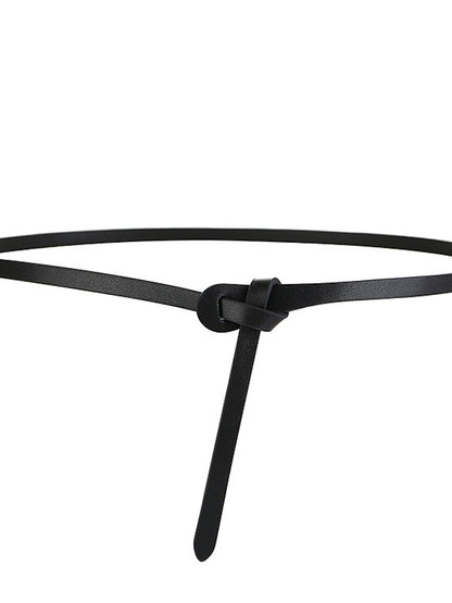 Skinny Belt Party Street Dailywear Holiday Black White Belt Pure Color Red Fall Winter Spring Summer for Women