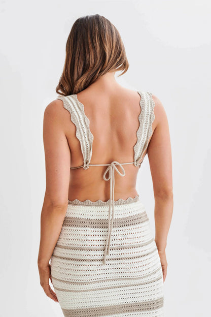 Conjunto de rayas de crochet Sandra