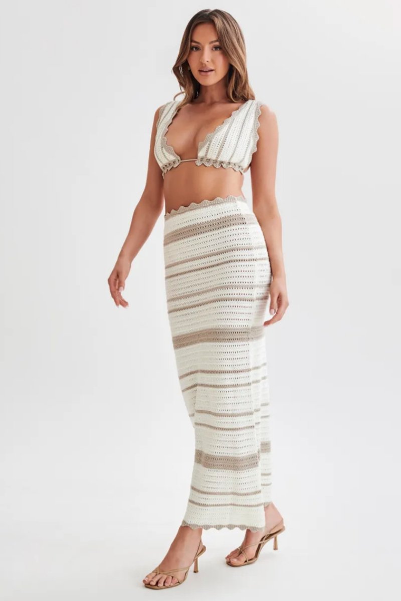 Conjunto de rayas de crochet Sandra